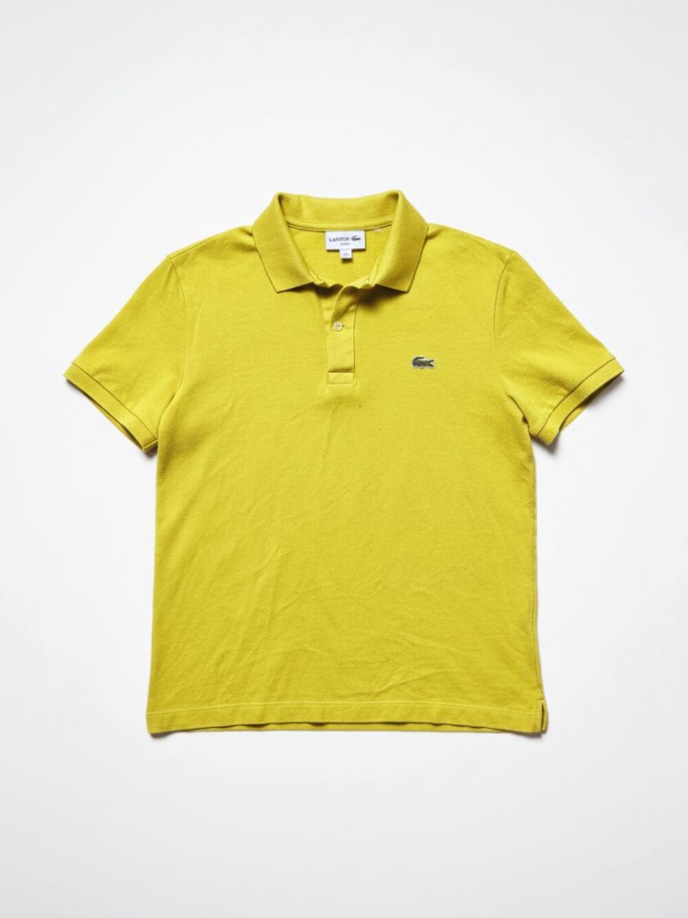 Lacoste L.12.12 Slim Fit Pique Polo PH4012 Yellow Chartreuse Men’s US L / FR 5